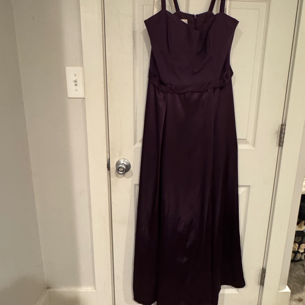 Galina Signature Plum Wine Purple Corset Bridesmaid Dress